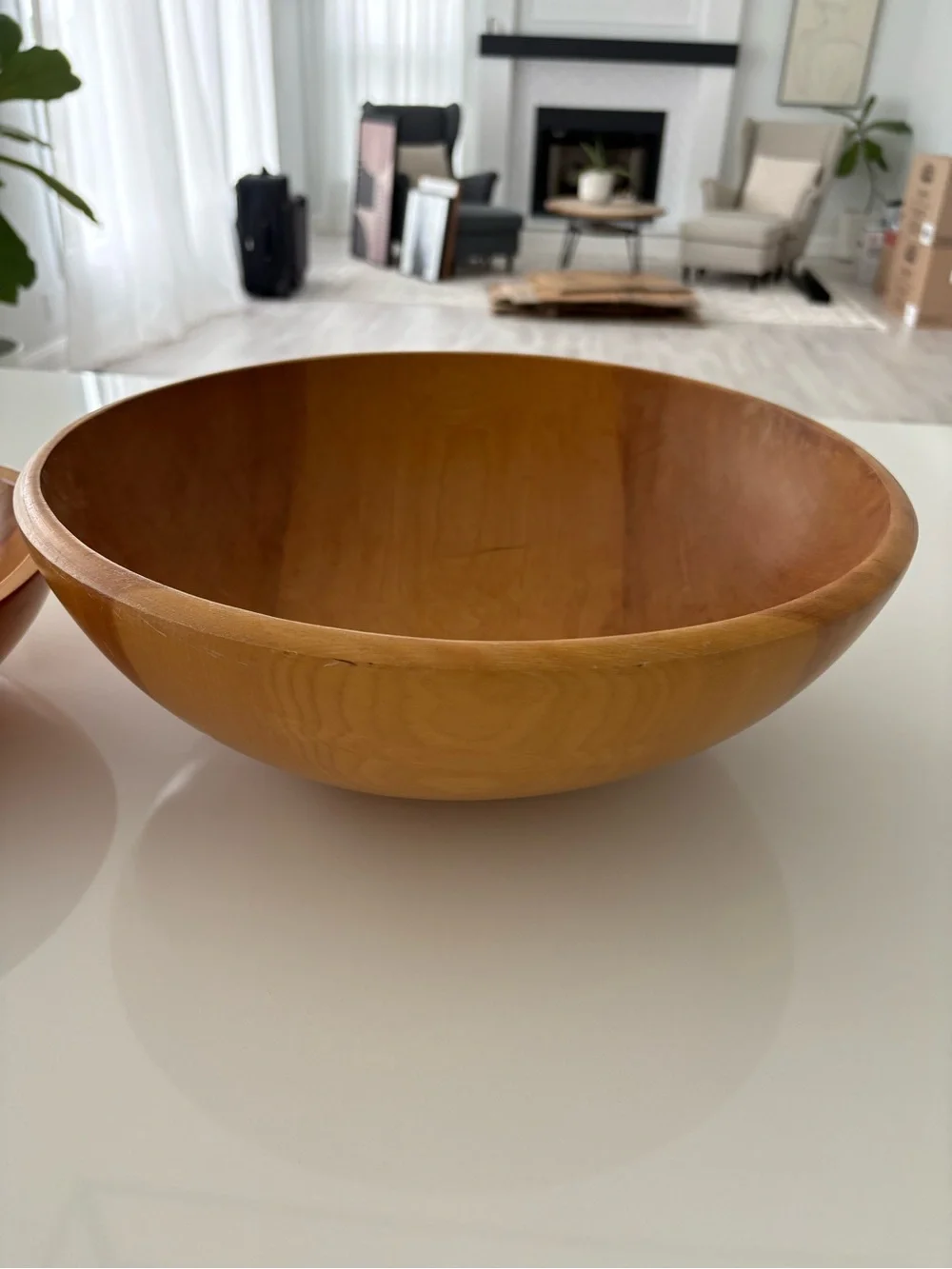 Vintage Wooden Serving Bowl Set